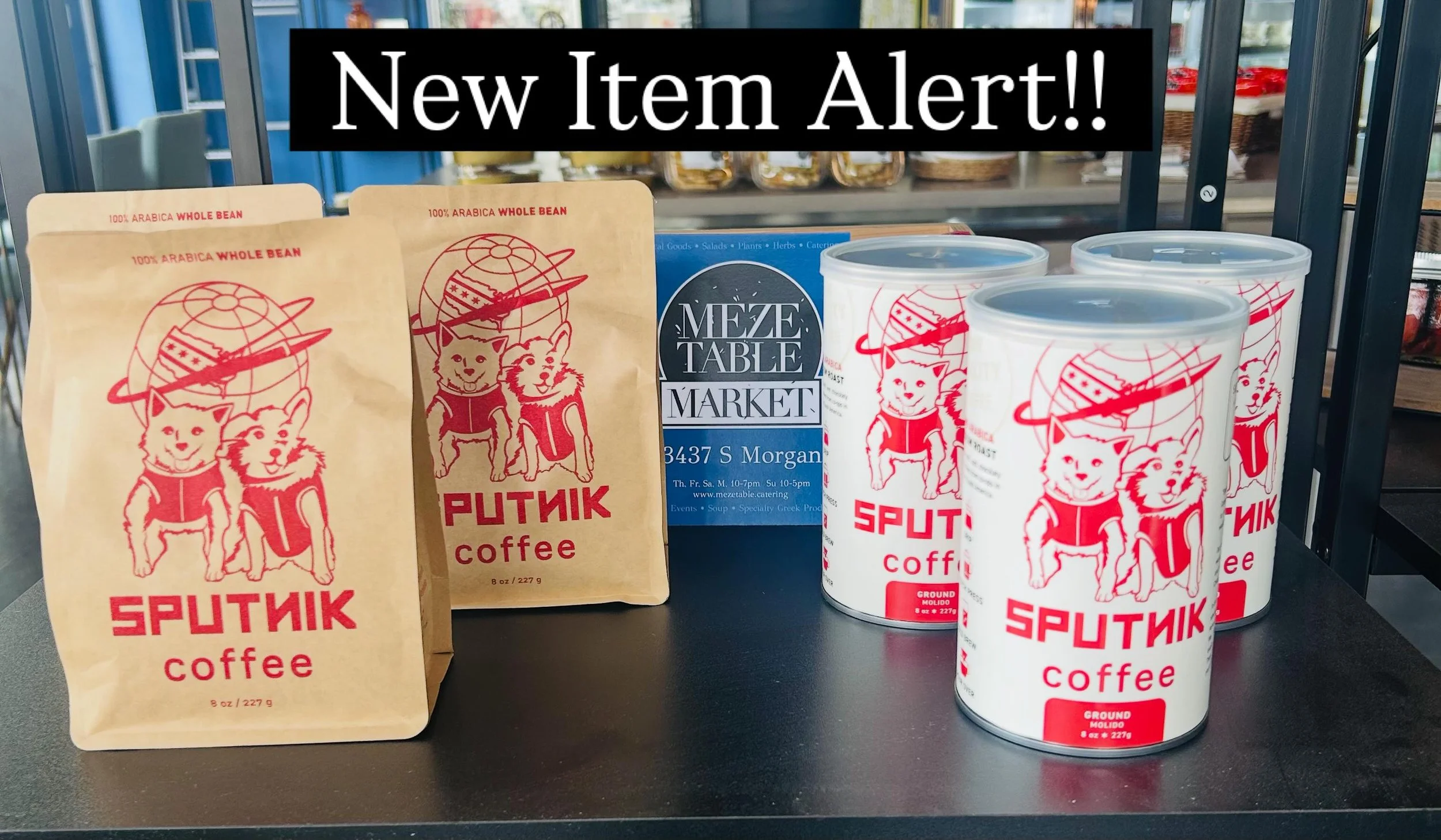 We&rsquo;re So Excited to be Proud Purveyors of @sputnikcoffeeco !! Sputnik is an Employee-Owned Company in the Back of the Yards Neighborhood. Their Medium Roast Coffee is Chocolatey and Velvety - We Carry Both Whole Bean and Ground!! 
#supportsmall