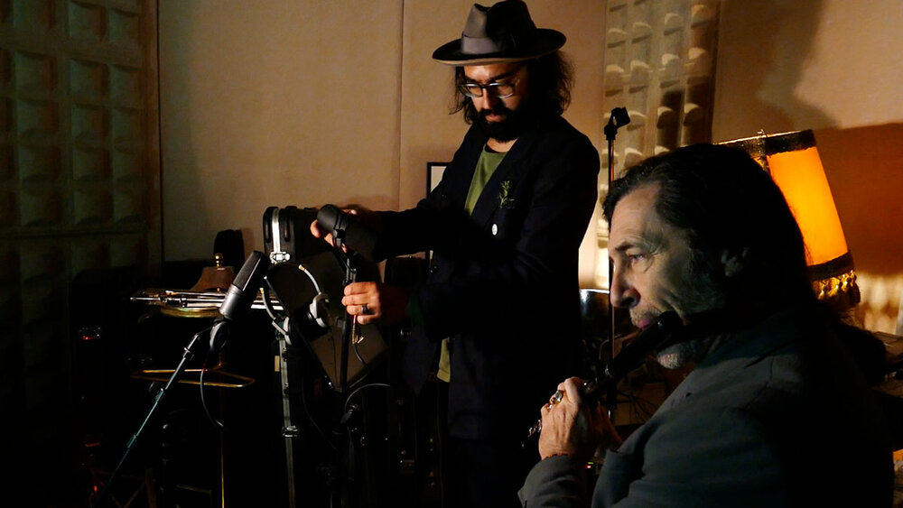 Jorge Pardo recording at eureka studios