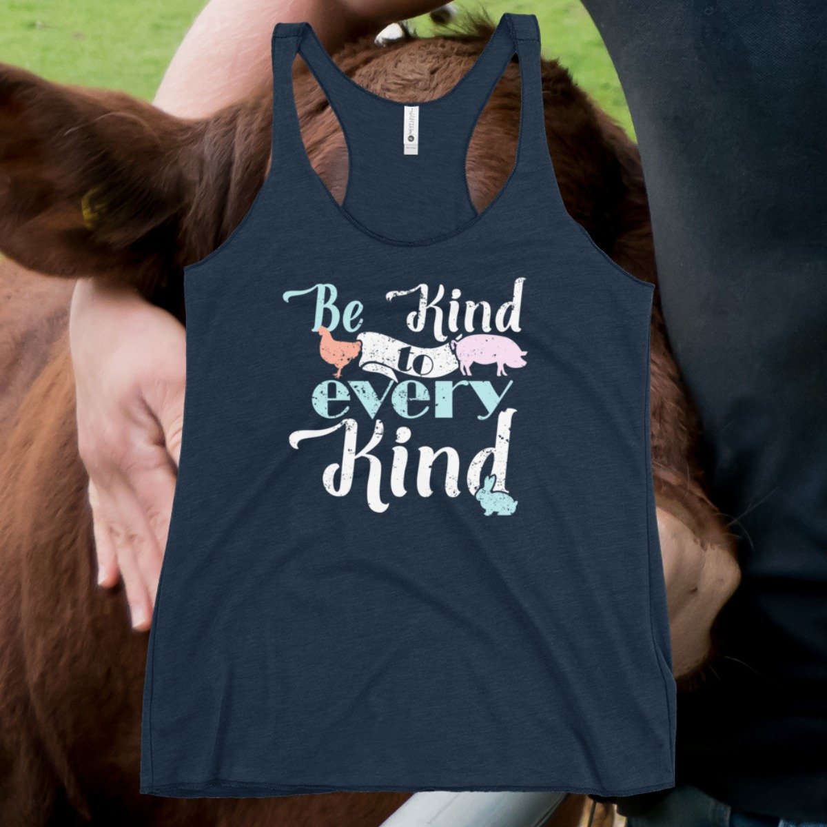 Vegan tank top that reads be kind to every kind.jpg
