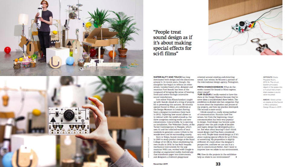 Yuri Suzuki, Icon Magazine 2019