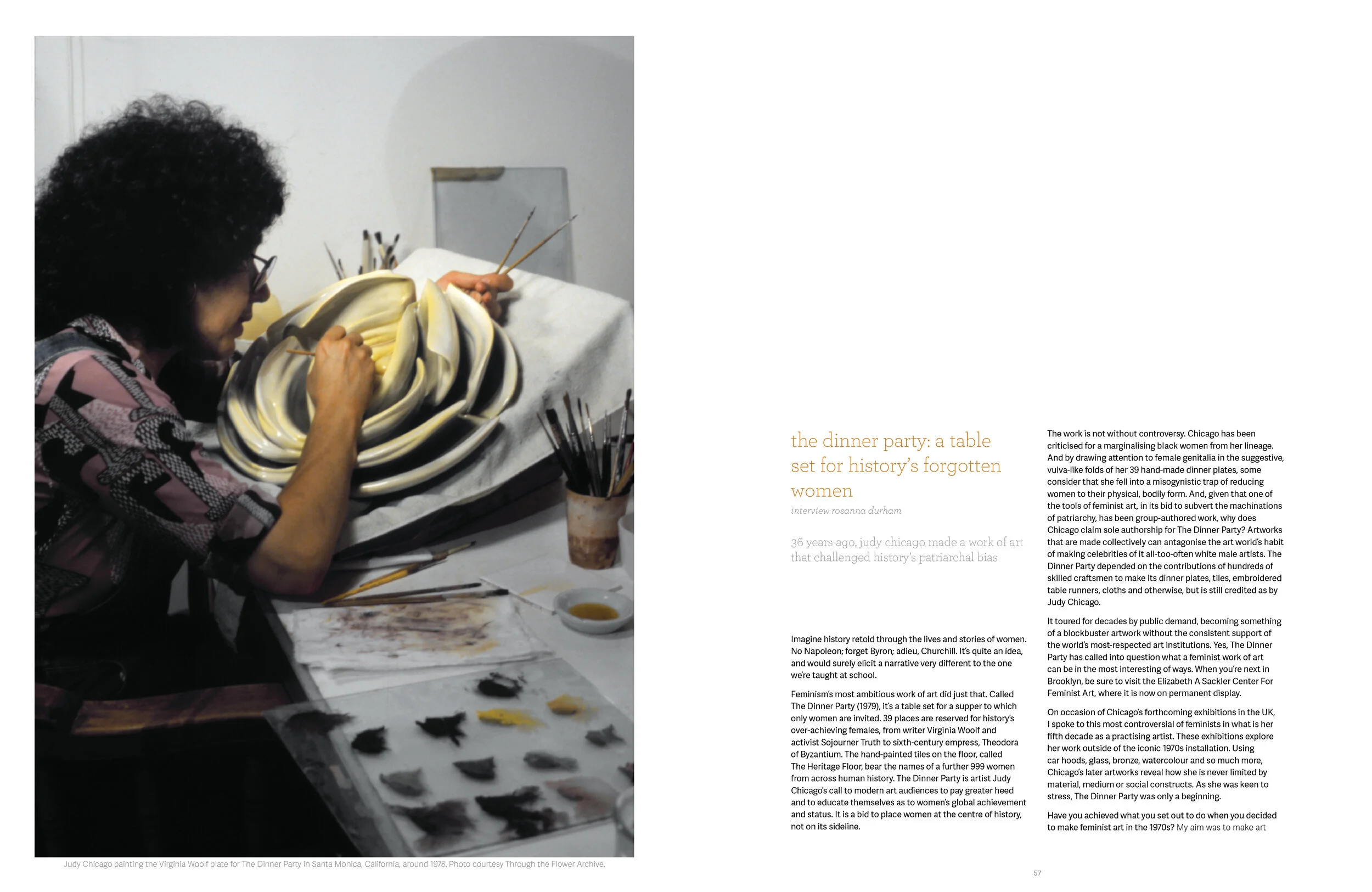 Judy Chicago Interview,  Oh Comely magazine, October 2015