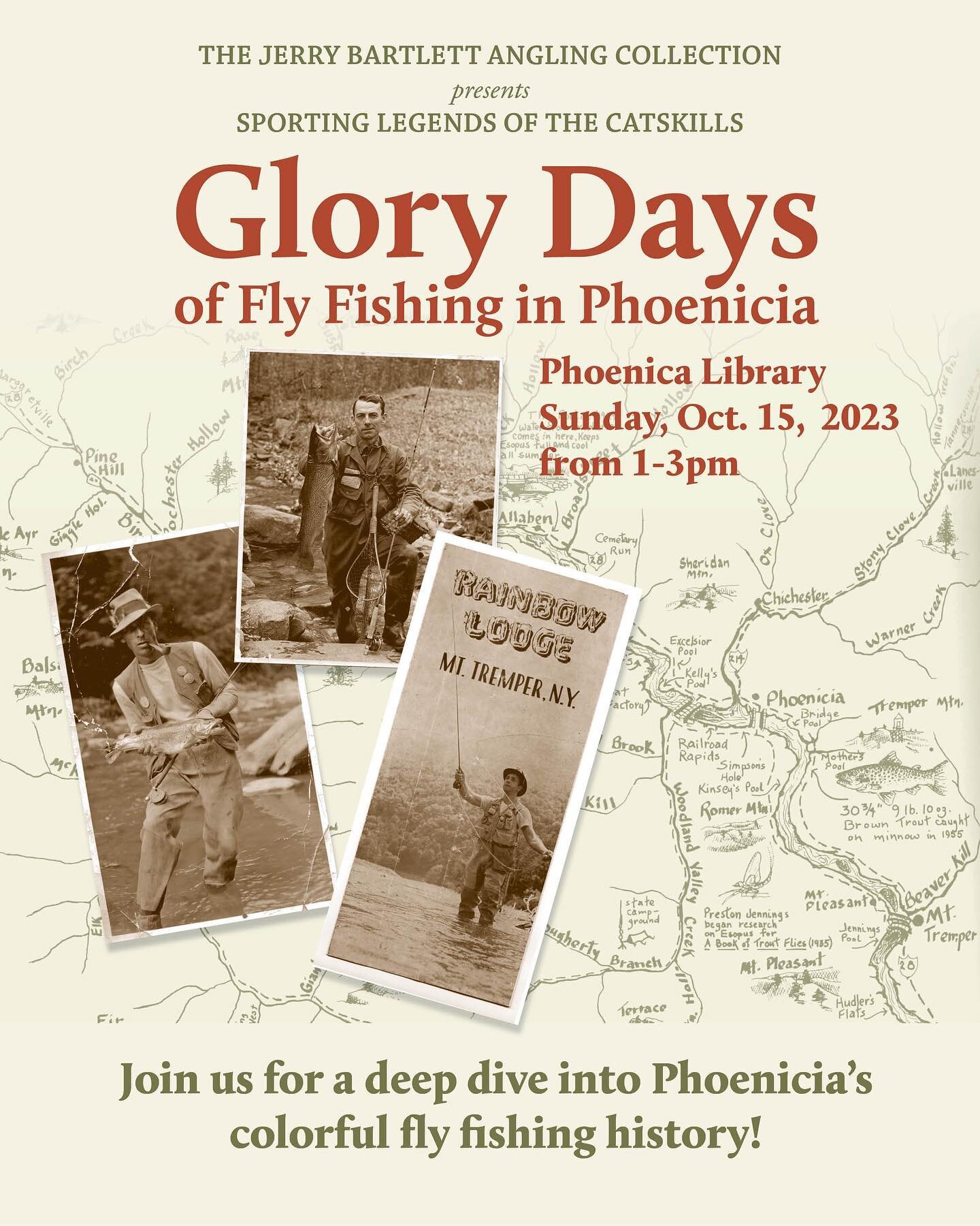 Glory Days at the Bartlett Angling Collection located within @phoenicialibrary - This Sunday.