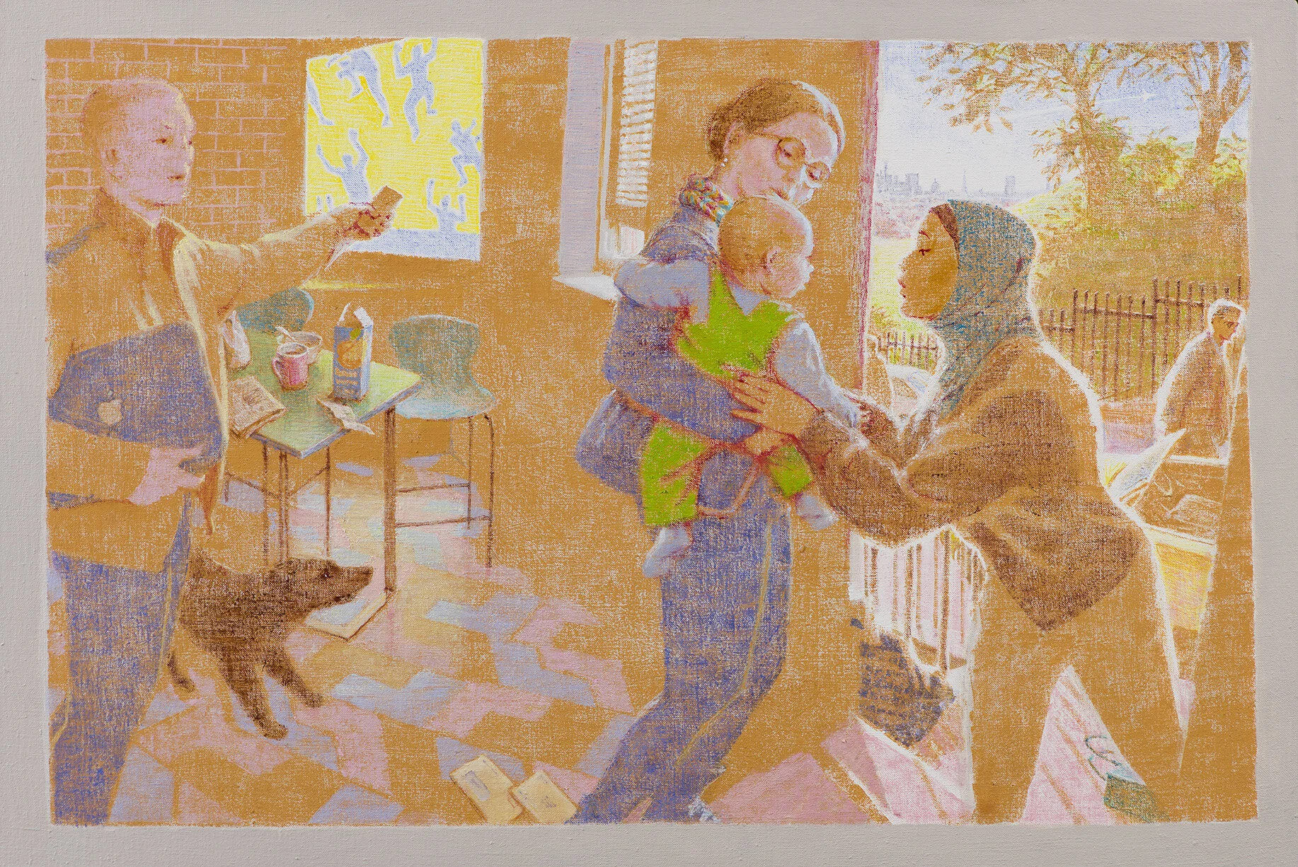 Handover 51 x 87cm oil on canvas
