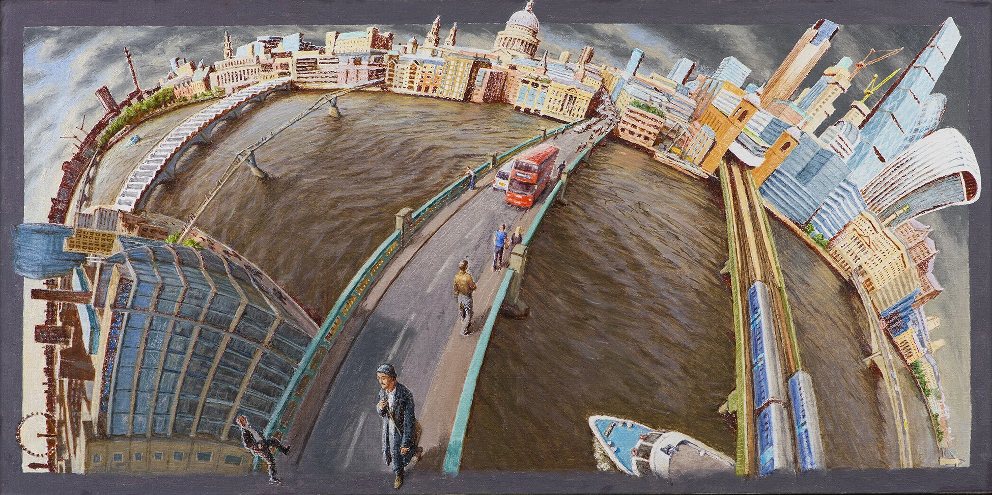 Bridge 51 x 102cm oil on canvas