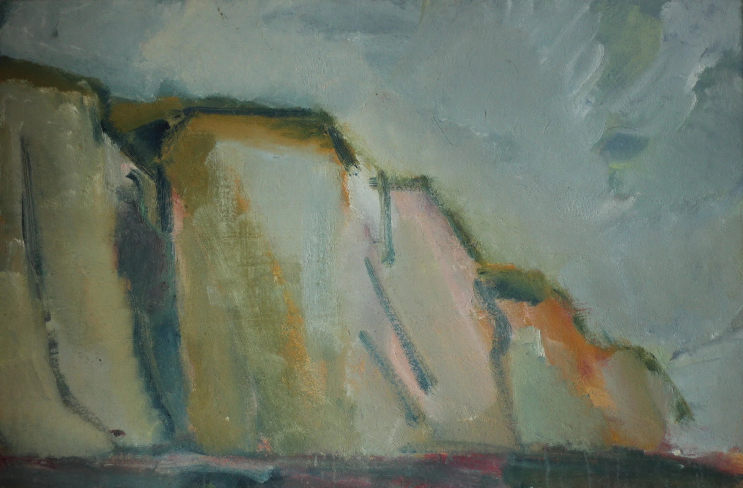 22.Cliffs, Peacehaven, Stormy Day, Oil on Canvas, 65 x 90 cm.JPG