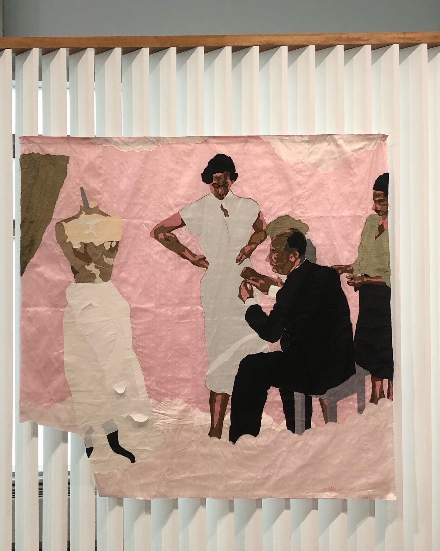 Recommended! Billie Zangewa: A Quiet Fire at Brighton CCA until 13 May. Shown here is The Dior Effect. Like most of the artworks it is silk collage. An intriguing artist in an intriguing space.
.
.
.
@brightoncca @billiezangewa #exhibition #christian