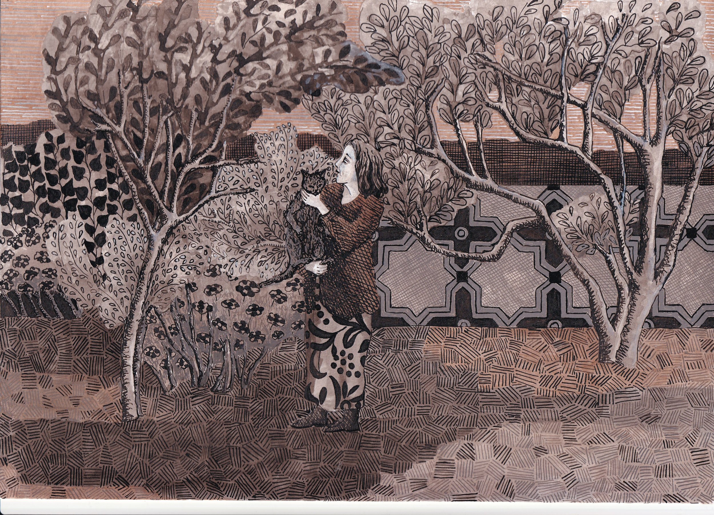 Woman and her Cat