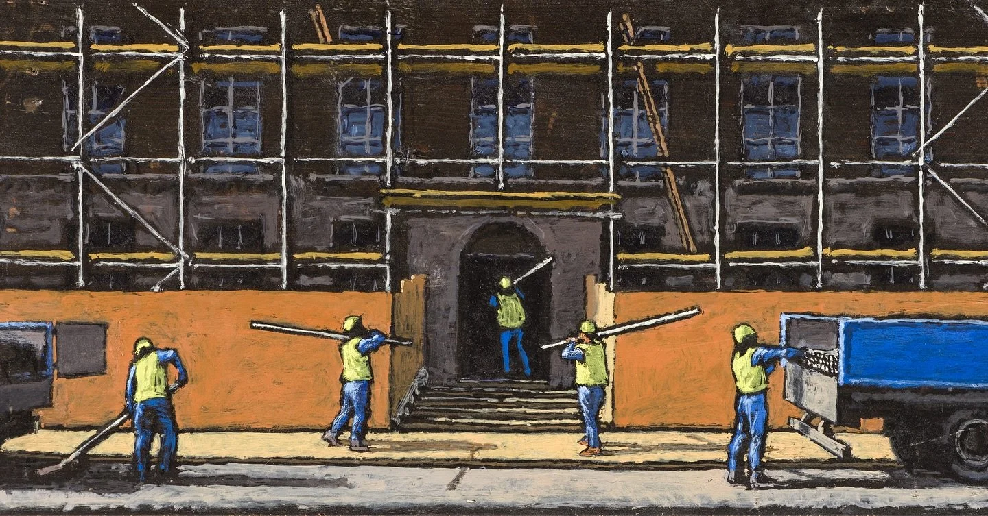 The van is packed with artwork 🖼️ and tomorrow morning we travel to London to hang ENGLAND ROAD: New Paintings by @julianbell_studio! The exhibition opens on Tuesday 14 October, from 11am, at 15 Bateman Street, W1D 3AQ.

🎨 Across five galleries, we