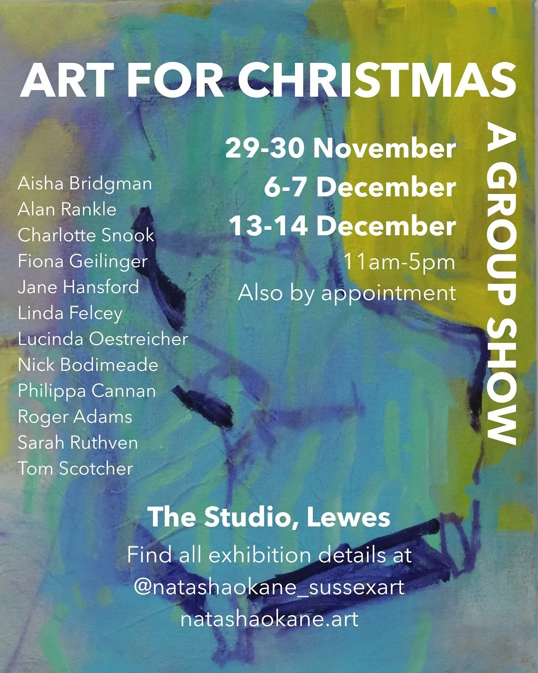 Our last group show of the year &ndash; Art for Christmas &ndash; opens in a few weeks at The Studio! 🎄 Opening reception e-vites will be sent out soon &ndash; sign up to the mailing list to get your invite, link in bio ☝🏼

We&rsquo;re thrilled to 