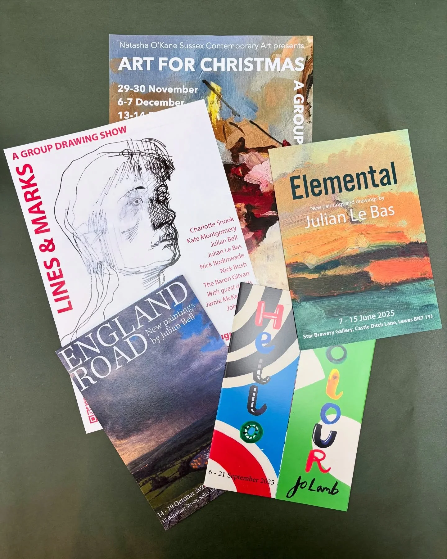 What a year it has been! ⭐️ Three solo exhibitions, with @julianrobinolavarria at the @starbrewerygallerylewes, @jolambart for @artwavefestival and a return to London with @julianbell_studio. Plus Lines &amp; Marks, our first exhibition dedicated to 