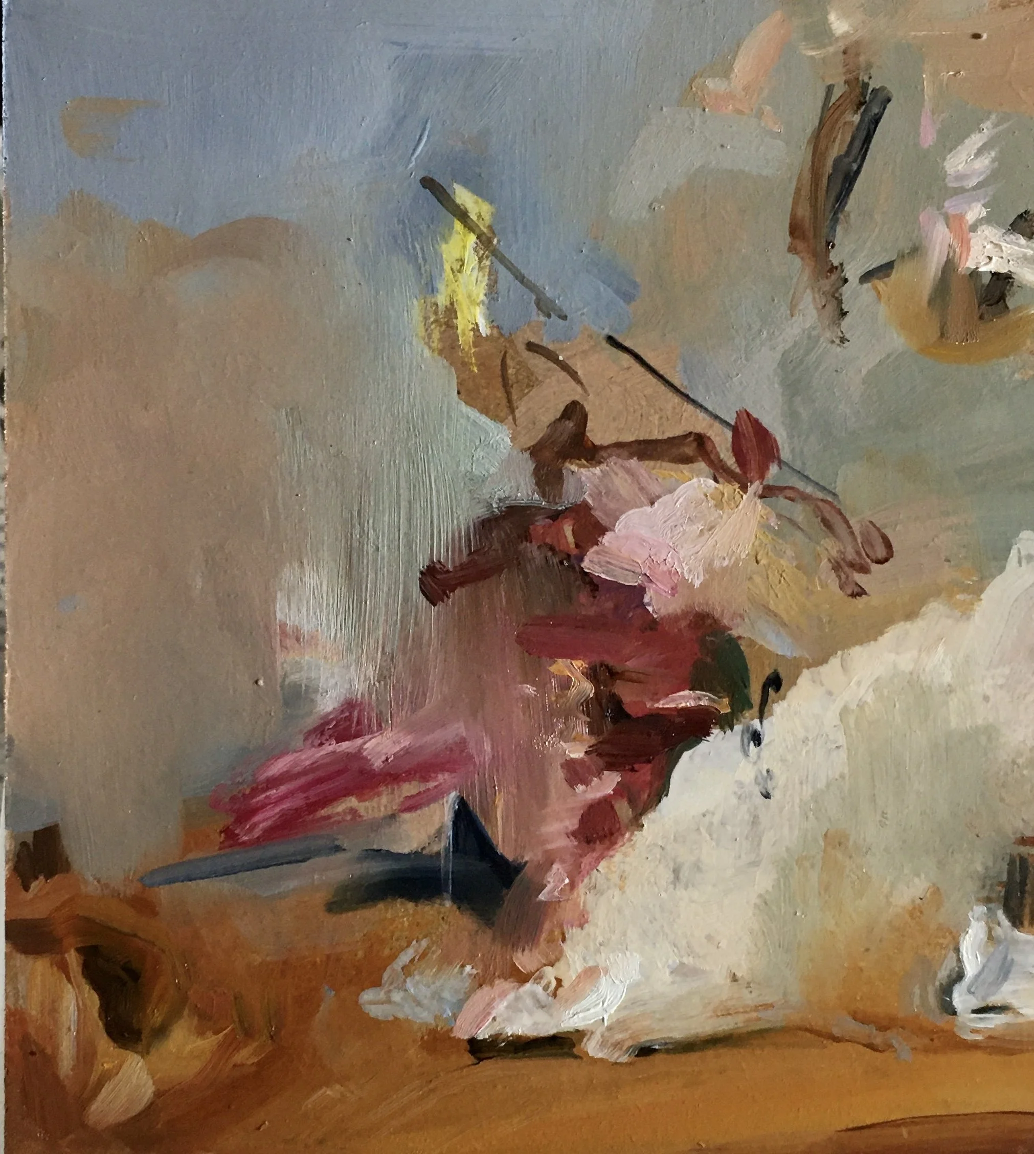 Charlotte Snook Fluke! oil on board 17cm x 15cm £600 .jpg