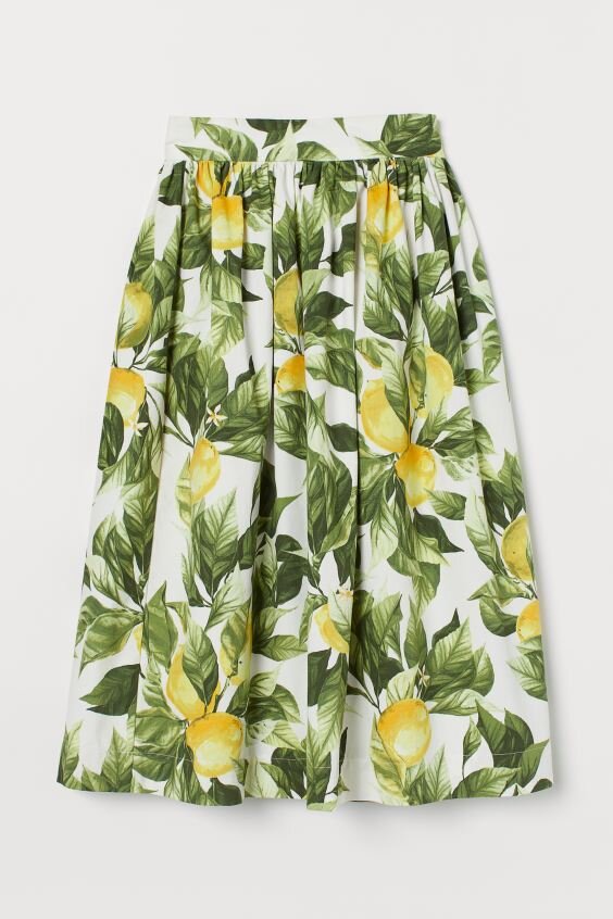 Lemon print skirt