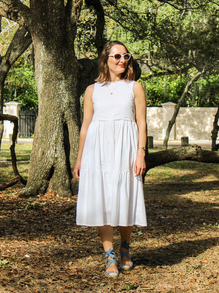 A white tiered dress perfect for spring and summer — Blooming Magnolias ...