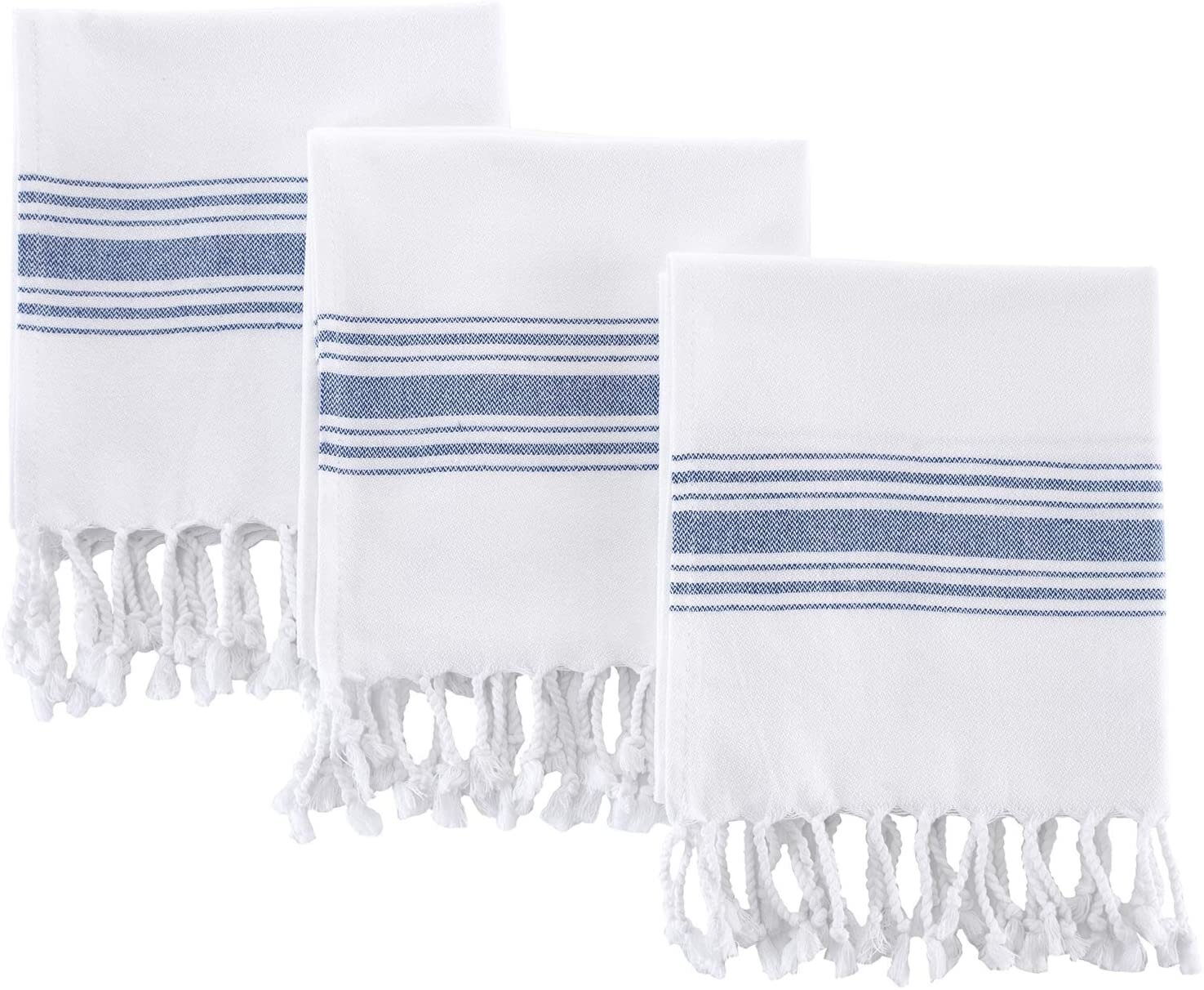 turkish blue and white hand towels