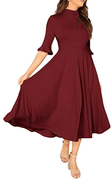 knit fit and flare dress