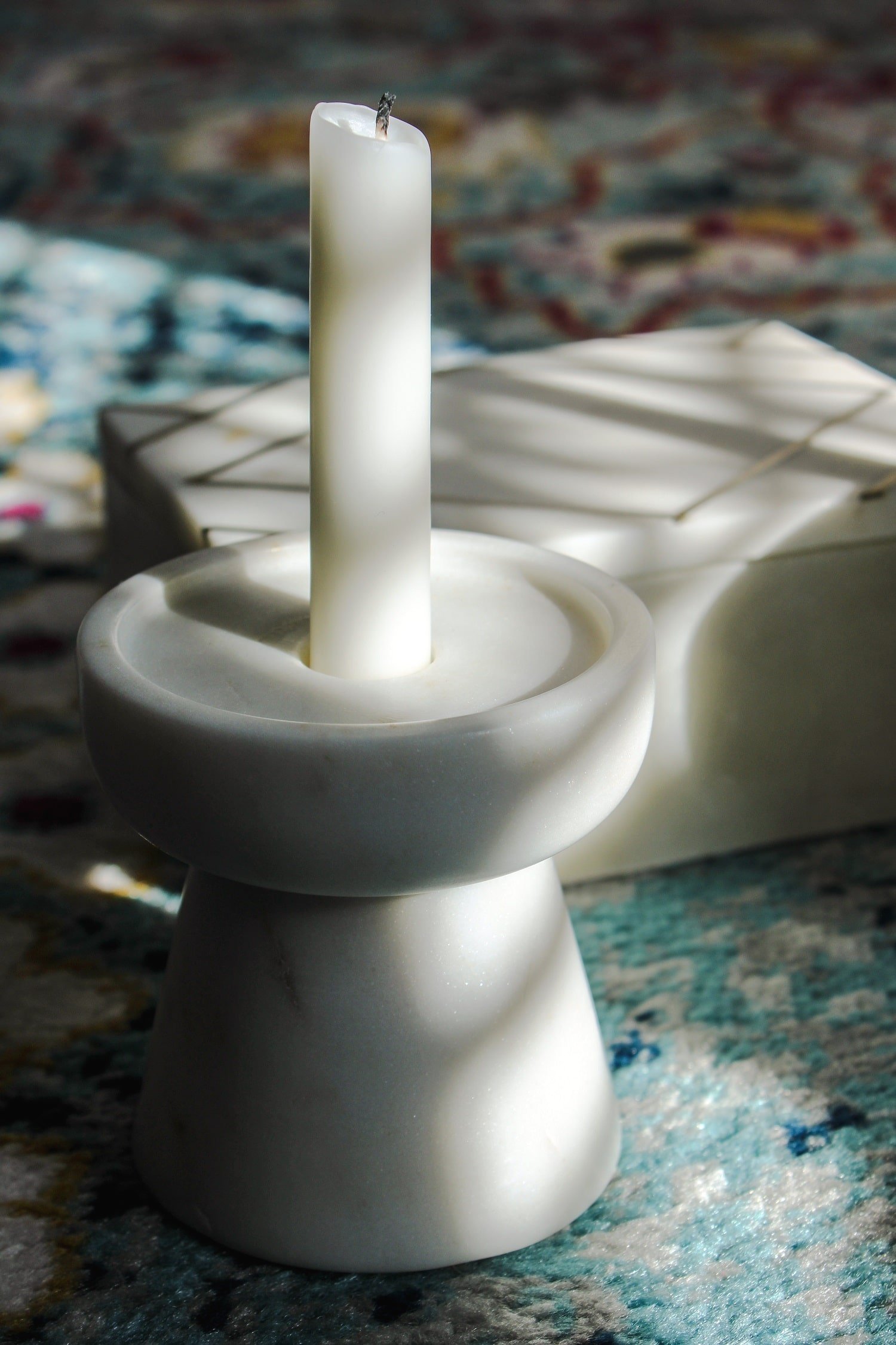 Marble candle holder in home decor