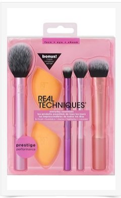 Real Techniques Makeup Brush Set with 2 Sponge Blenders for Eyeshadow, Foundation, Blush