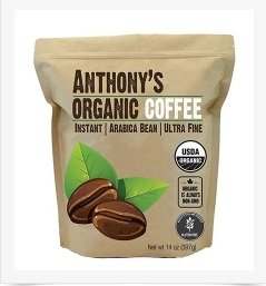 Anthony's Organic Instant Coffee,14oz, Ultra Fine Microground, Gluten Free, Arabica, Non GMO