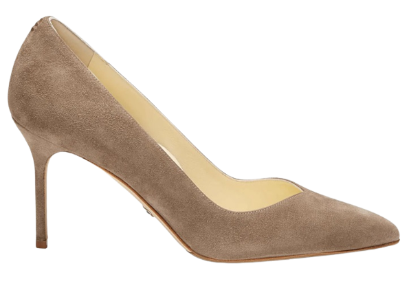 Sarah Flint Perfect Pump 85 in taupe suede