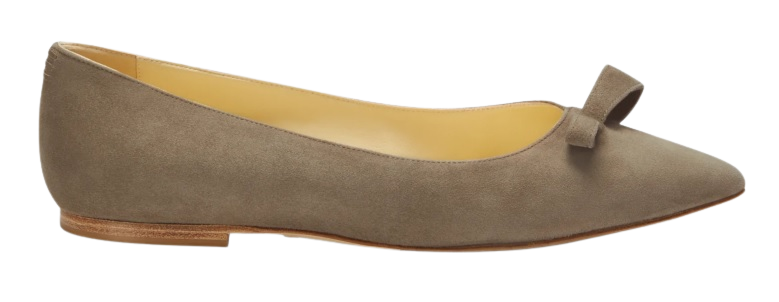 Sarah Flint Natalie flat in taupe suede