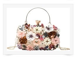 Flower Clutch Purse Evening Bag for Women Formal 