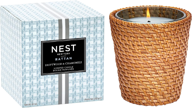 nest rattan candle