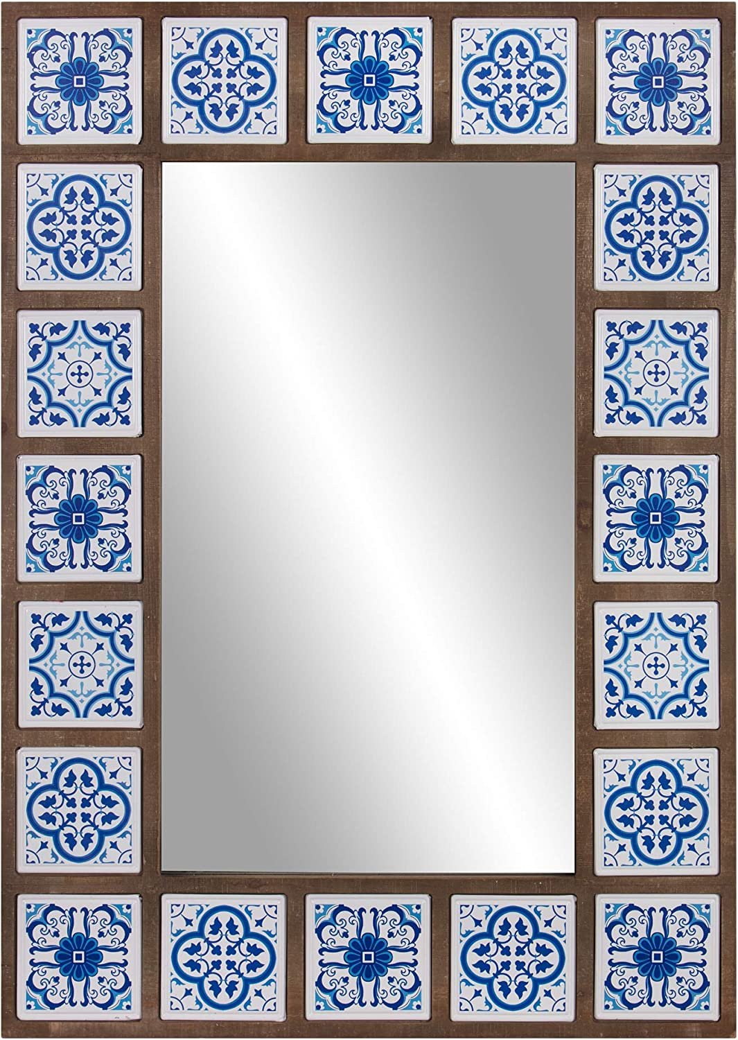 Moroccan tile framed mirror