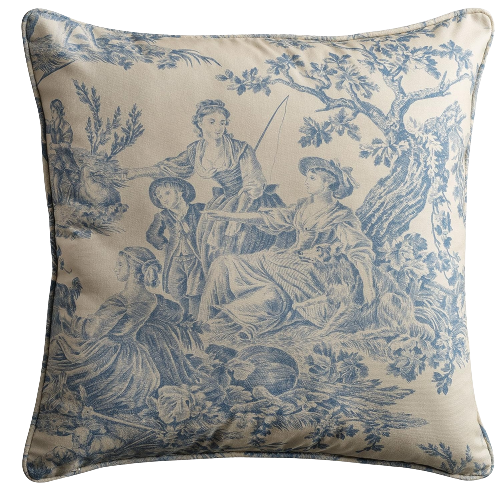 French blue cushion cover