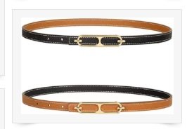 Double sided belt - black/brown