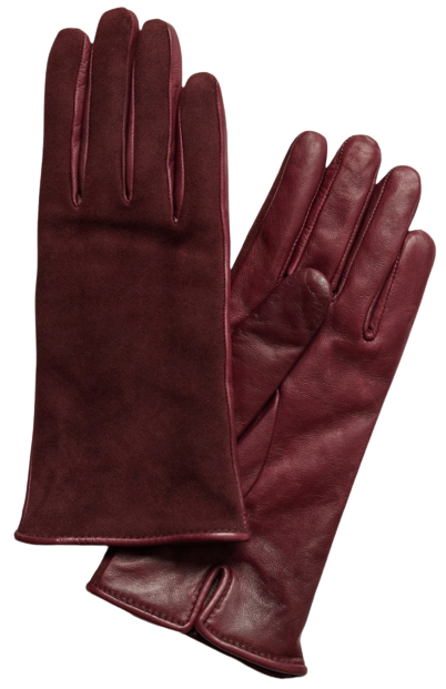MARY LEATHER &amp; SUEDE GLOVES 