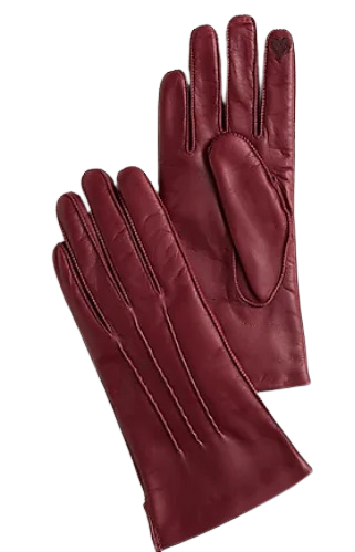 Italian leather tech-touch gloves