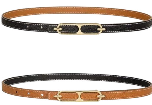 Double sided leather belt