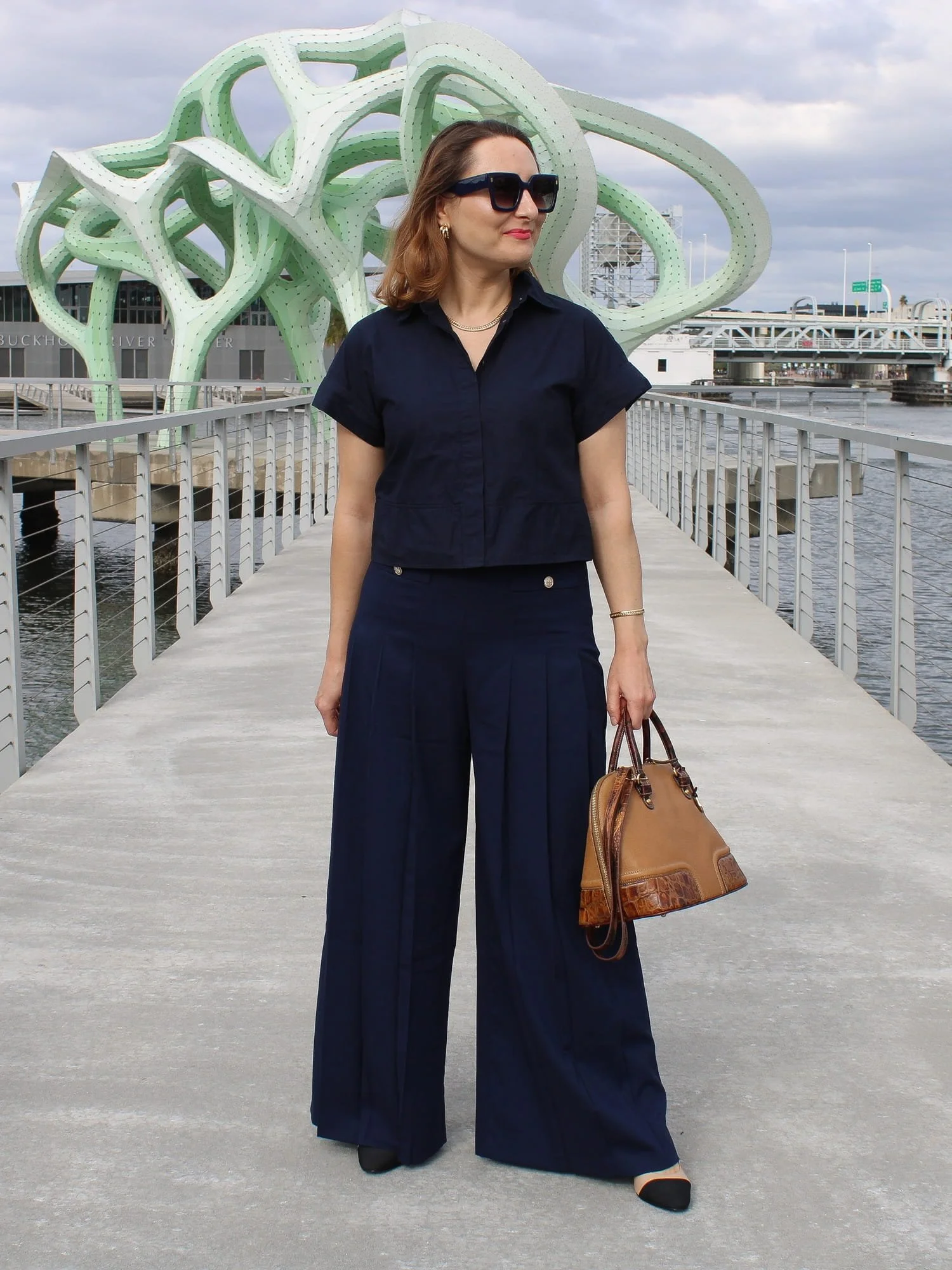 wide fit dress pants Navy Wide Leg Straight Suit Pants in Pure S110's Wool