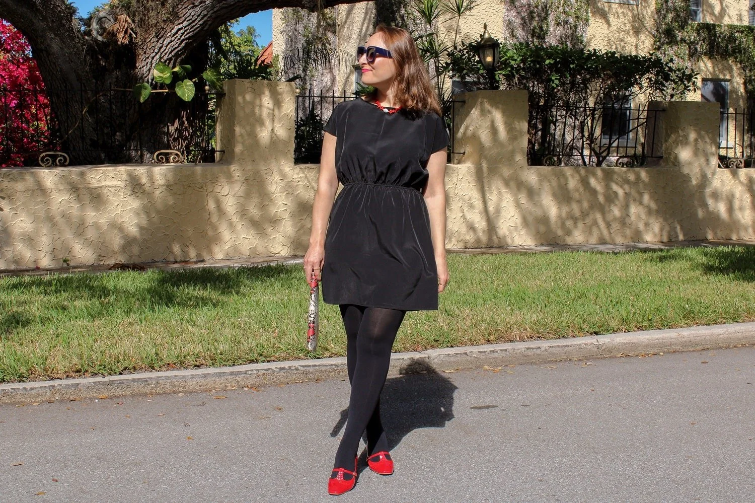 Little Black Dress With Red Shoes Little Black Dress With Red