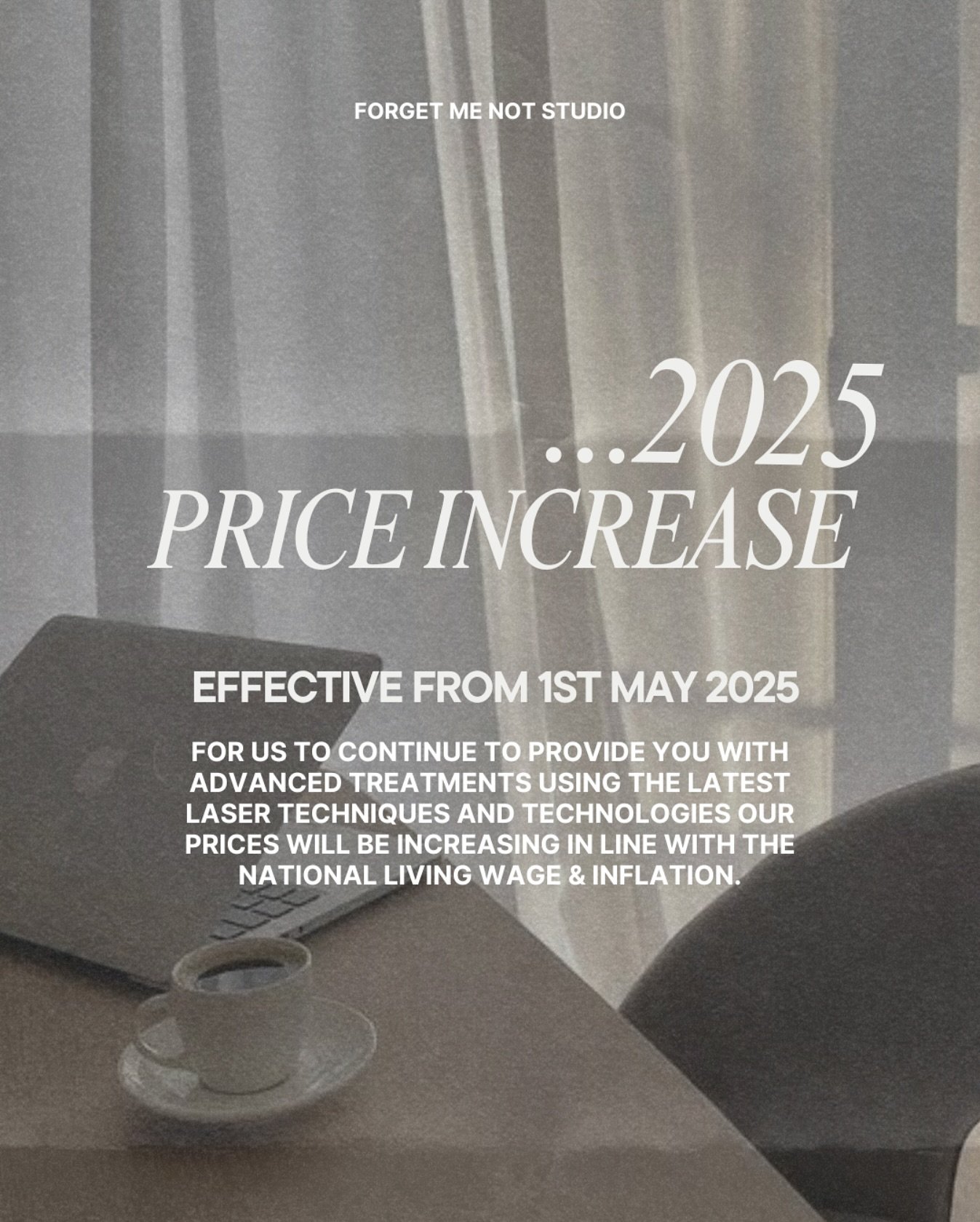 Price increase 📌 

Starting May 1st, 2025, our prices will be increasing. We have been the less expensive laser provider in Cheltenham ever since opening our doors back in 2021, However this just isn&rsquo;t financially doable in the world we live i
