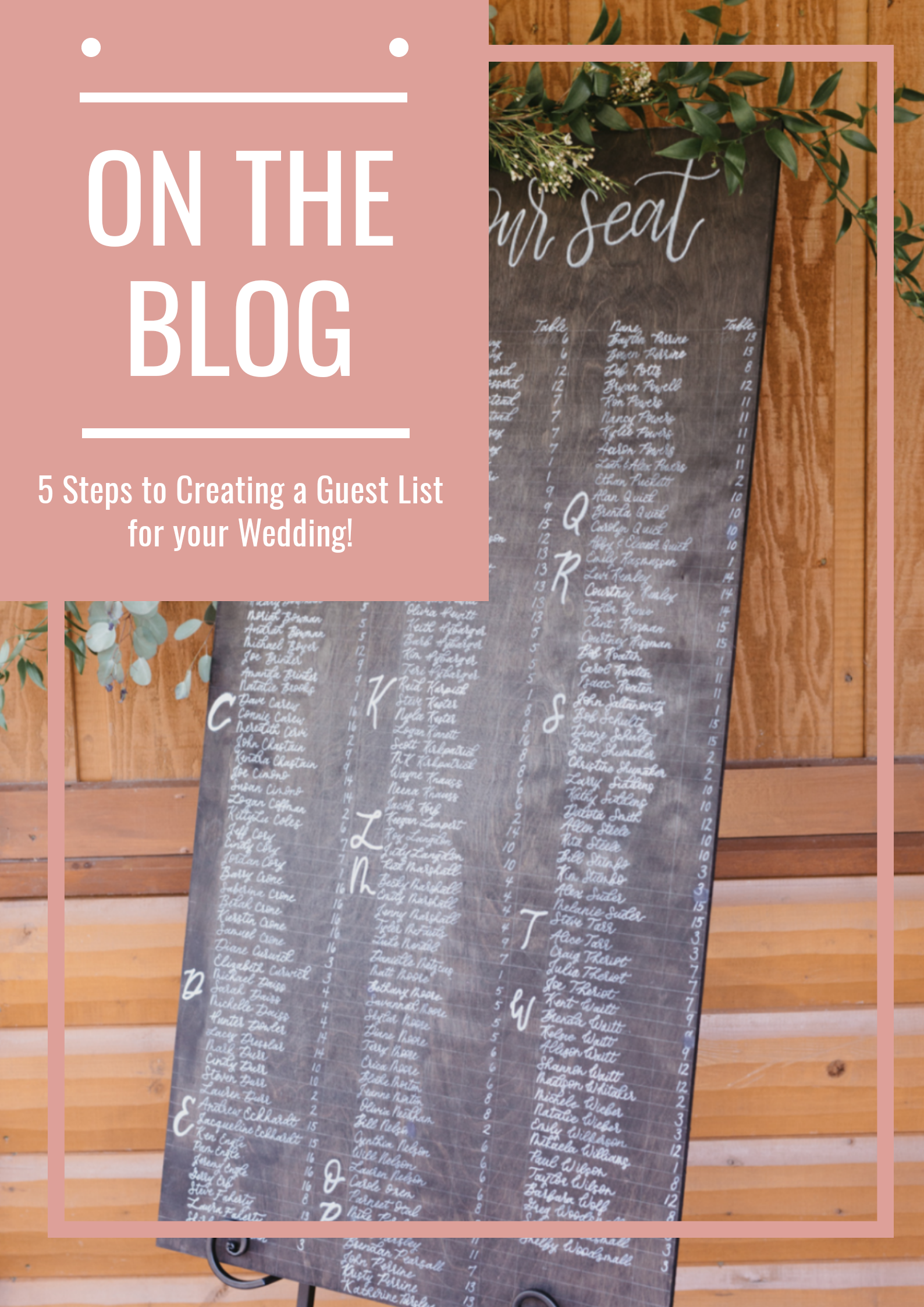 5 Steps to Creating a Guest List for your Wedding
