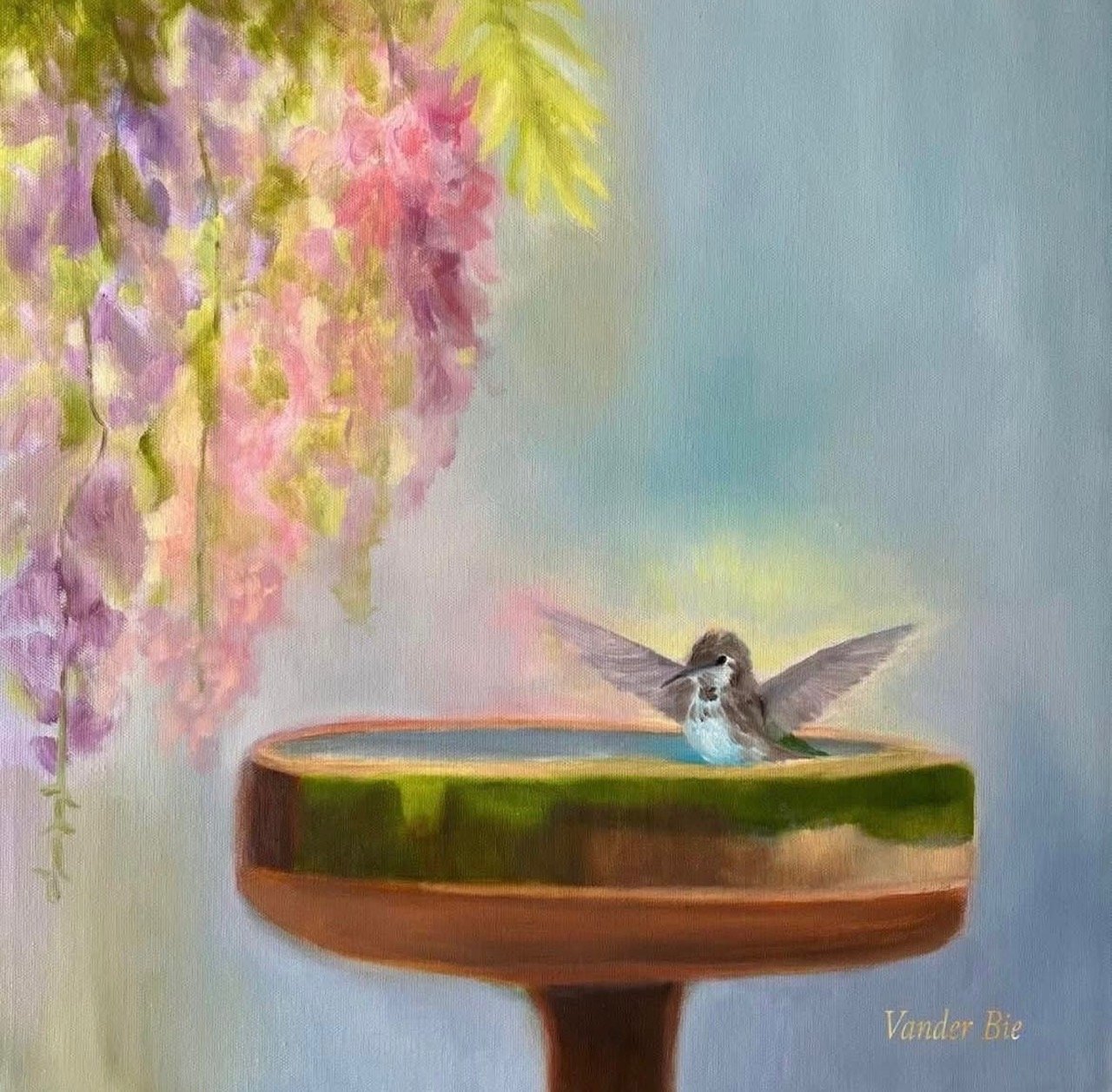 Hummingbird Bath | 24x24"