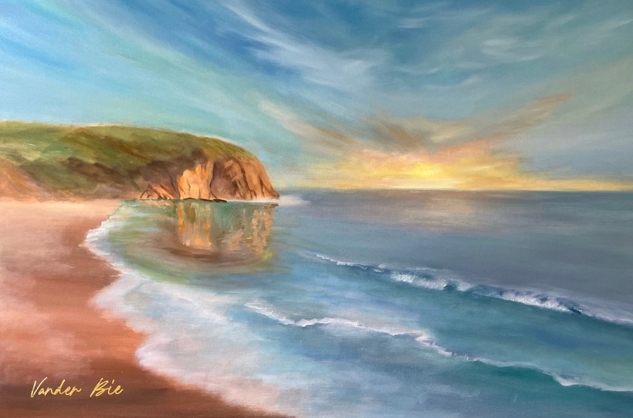 Strands Beach | 24 x 36" | Custom Frame