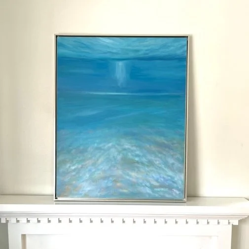 Under the Sea ~ 24x30" ~ Silver Floater Frame (Sold)