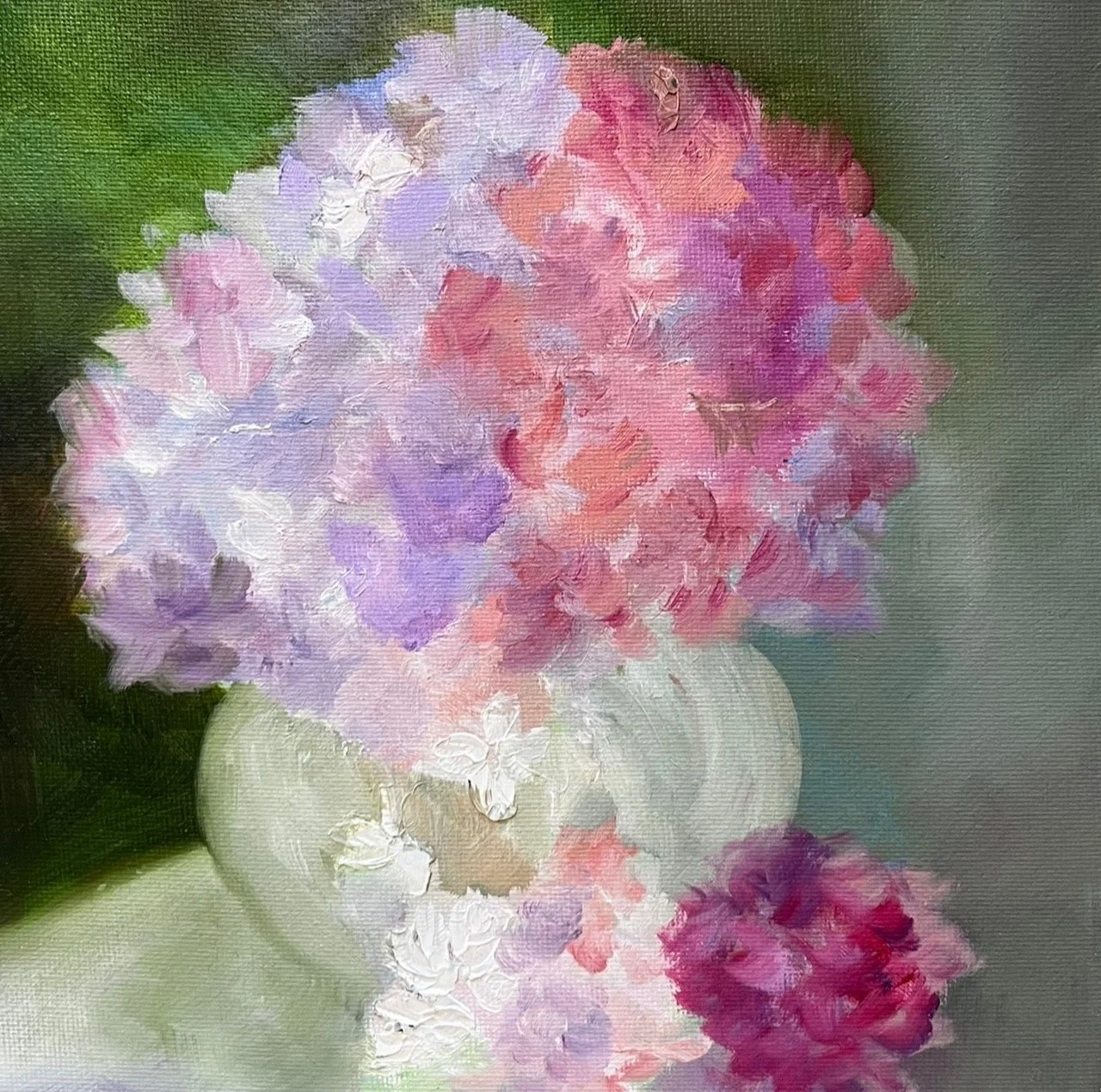 Pink Hydrangea - 8x8" - $140