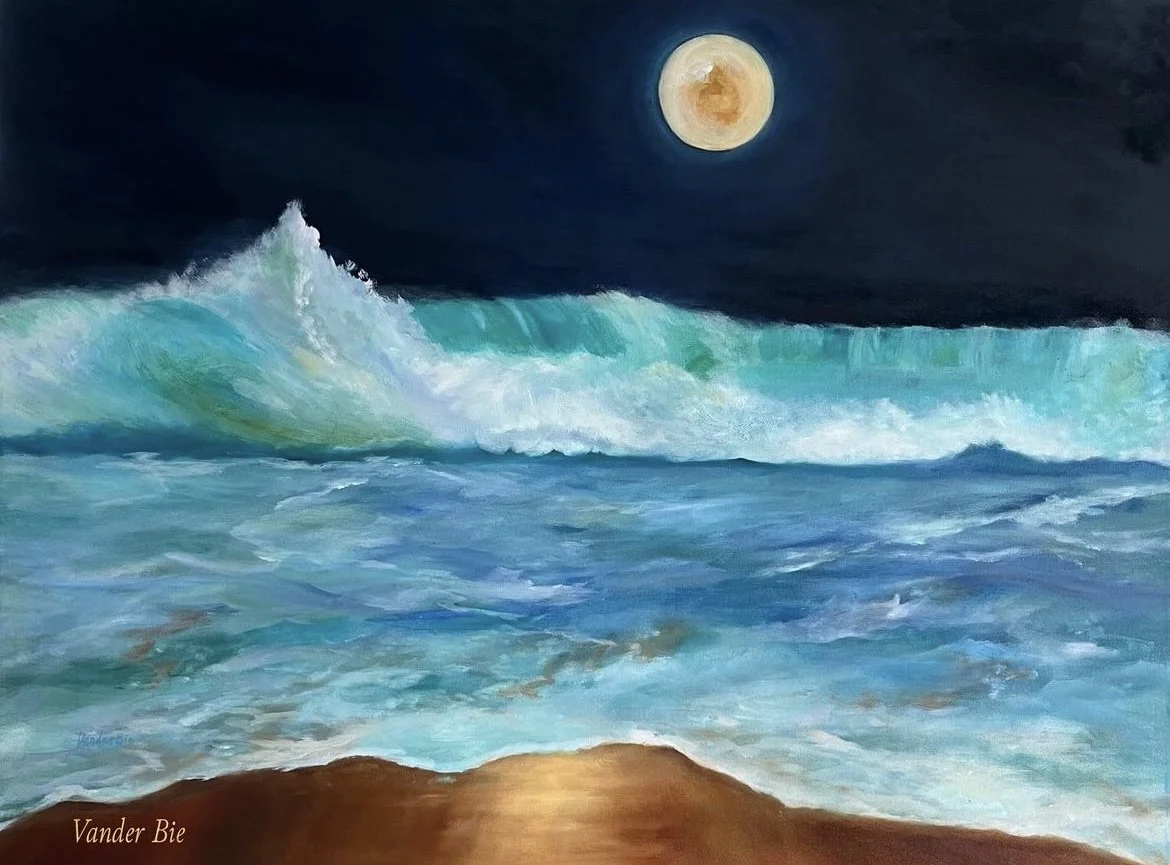 Moonlight Reflections - 30x40" - $1700 - Gold Frame