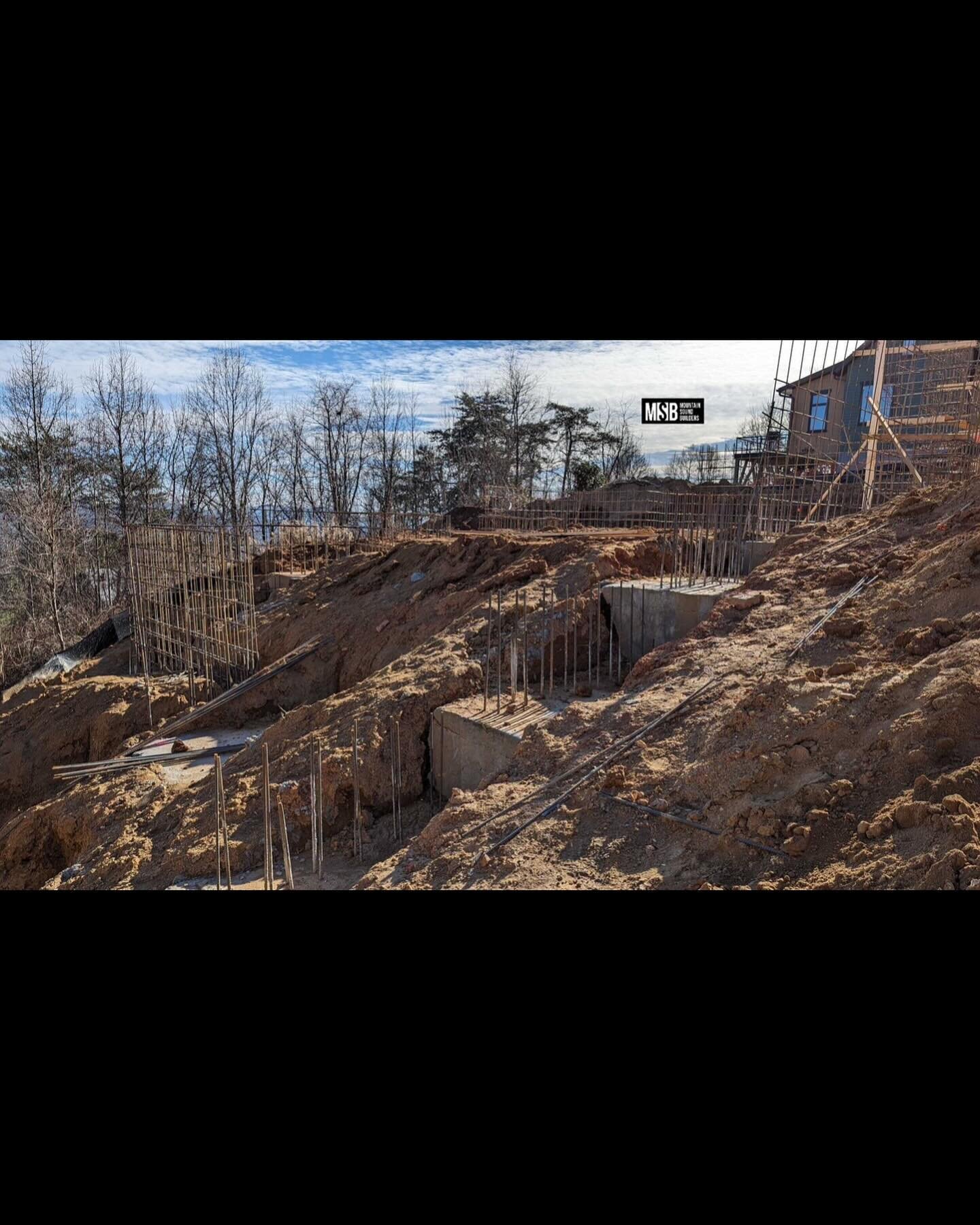 Crazy to think of the transformation that will happen that this crazy foundation will become this amazing house on Reynolds mountain!! @augustinteriors @mountainsoundbuilders @shamburgerarchitecture @emilysek