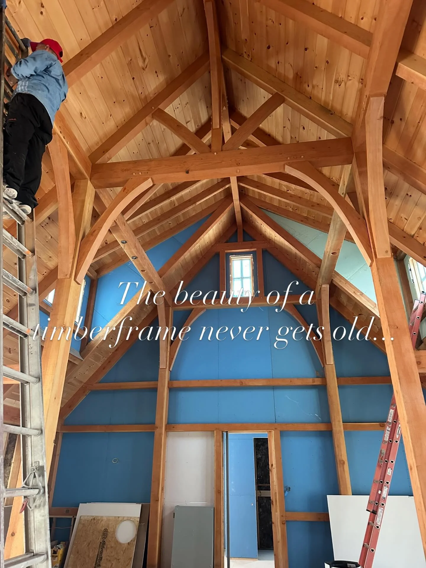 Site visit today to bask in the "blue" and we LOVE it! Sheetrock going up..which means cabinets, floors and tile not too far behind.  Visits are always even more fun with friend @kelleyasu1991 who also my tile vendor going on 15years and no
