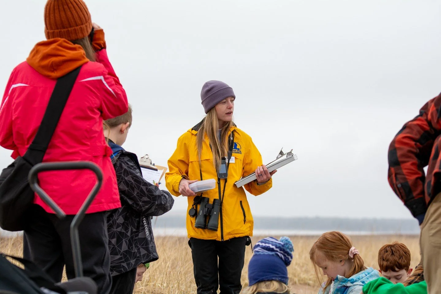 Mid-April the St. Louis River Alliance and the Lake Superior National Estuarine Research Reserve welcomed 24 second-grade students from Washington Elementary School for a full day of hands-on learning at the Wisconsin Point Bird Sanctuary and the Lak