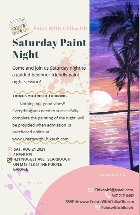 We are back - Saturday Paint Night
