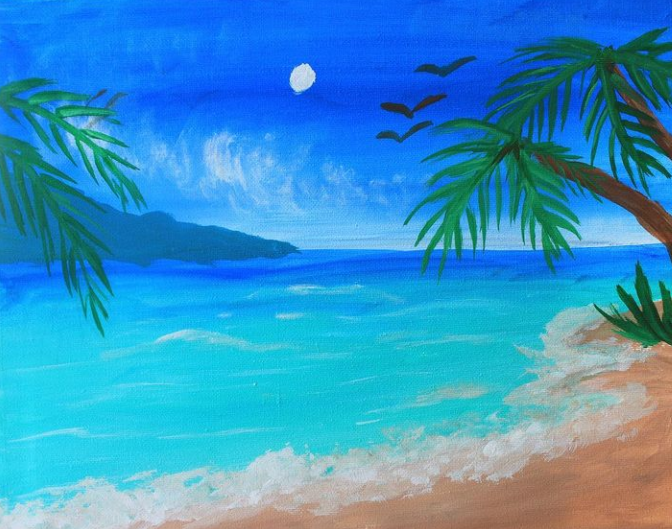 Paint night - A day at the beach