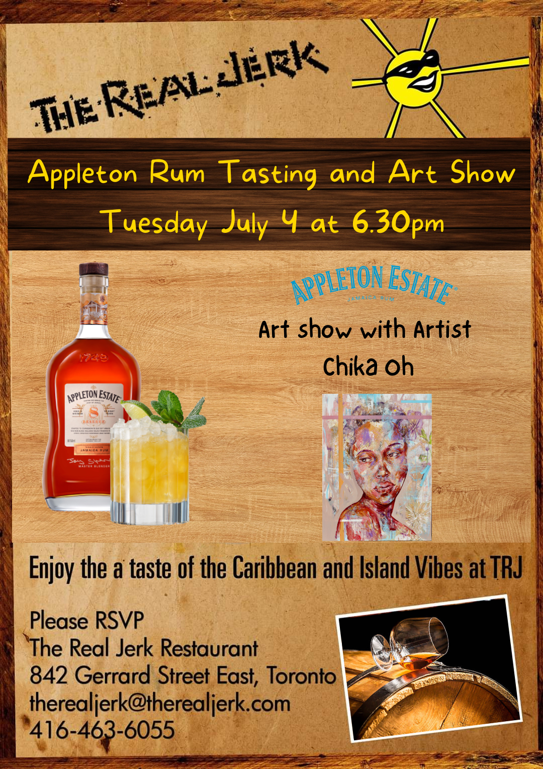 Appleton Rum Tasting and Art Show July 4th