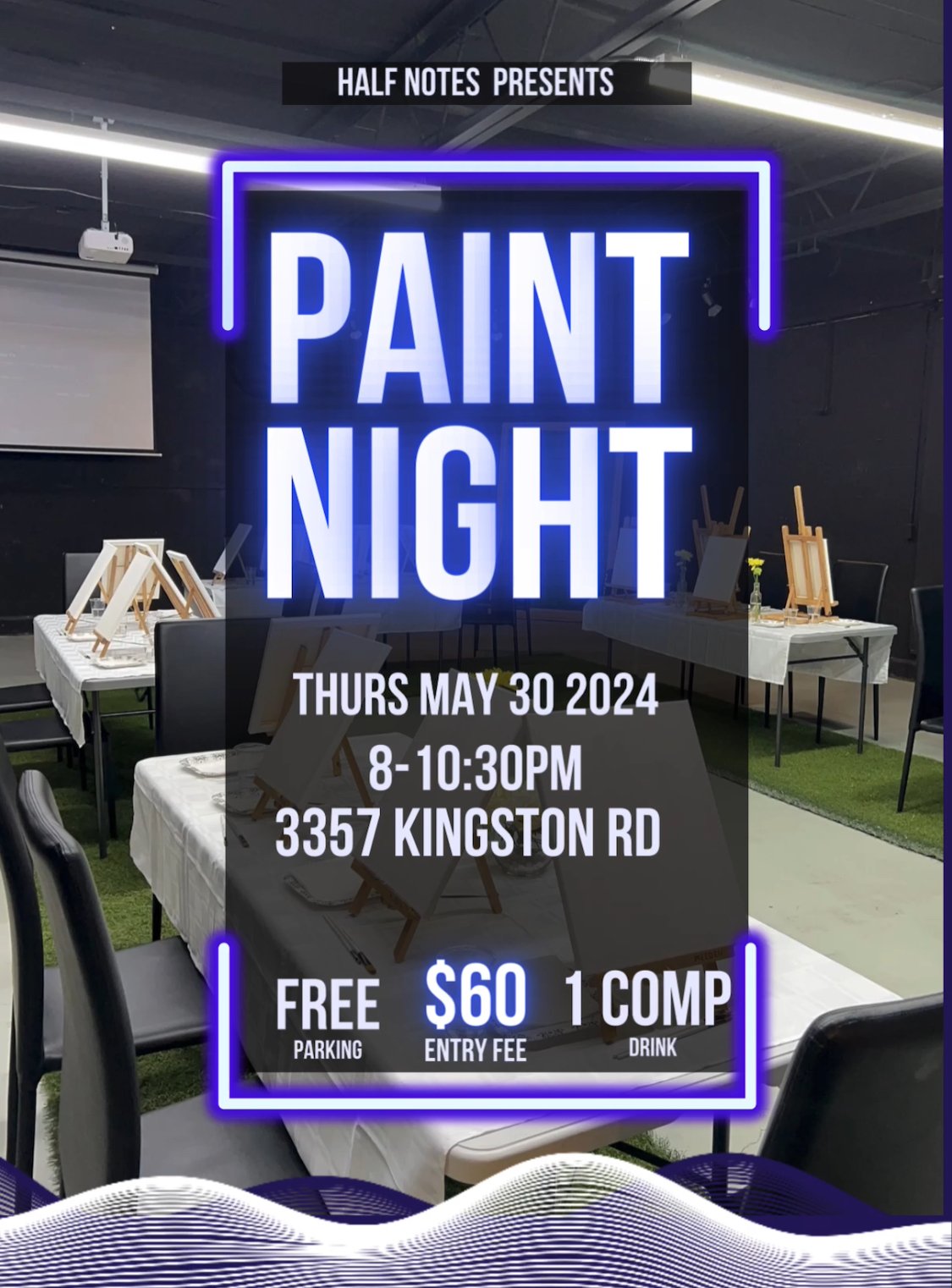 Paint and Sip Night: Half Notes