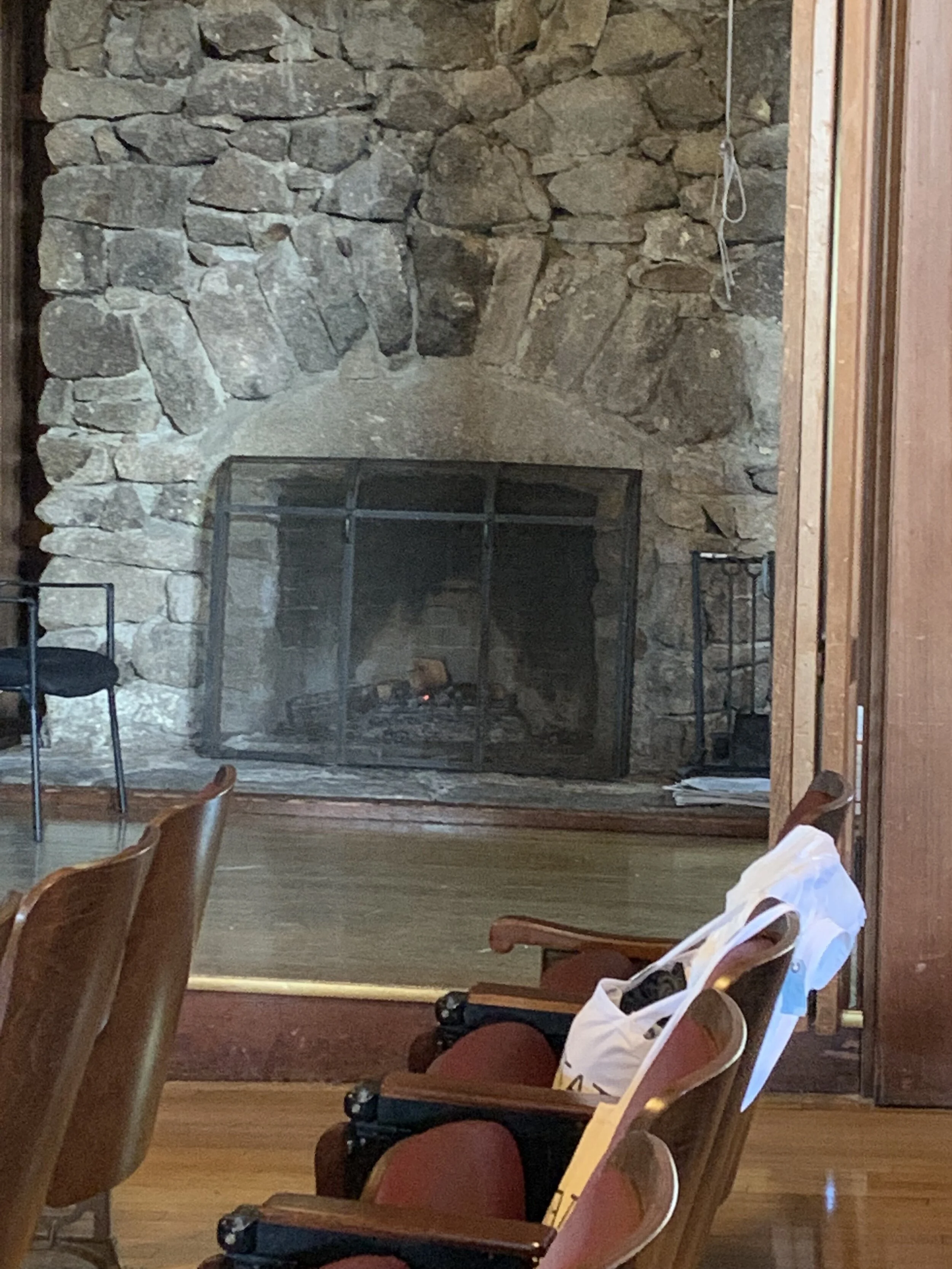 The fireplace