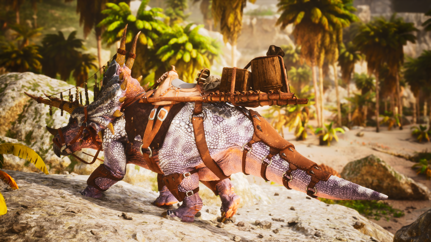 Tribal Triceratops Sentinel Saddle